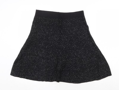 Cynthia Rowley Damen Schwarz Geometrisches Muster Baumwolle Swing Rock Größe M