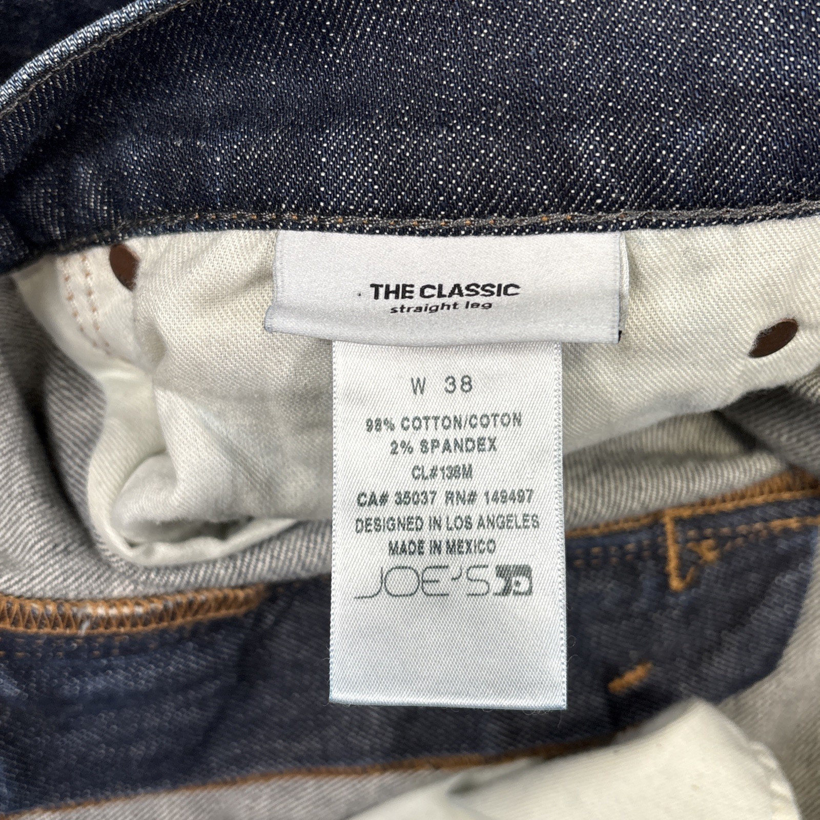 Joes Mens The Classic Straight Leg Jeans 38 (39x34.5) Dark Wash Mid Rise Denim - View 6