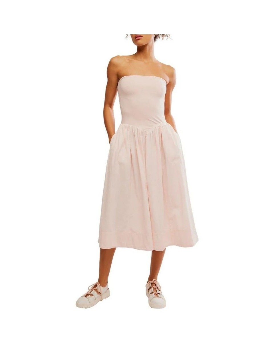 NWT Free People Onda Tube Midi Dress in Pink Nectar L | eBay