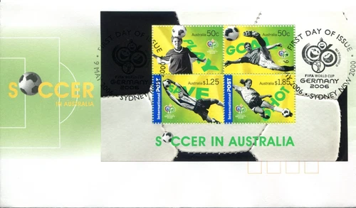 2006 Soccer In Australia - FDC Miniature sheet