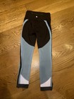 Lululemon Women's Zip the Line Crop 23” MESH Black Blue Leggings Size 4 — photo 2