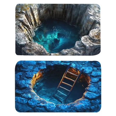 3D Optical Illusion Rug Non-slip Carpet 3D Hole Rug