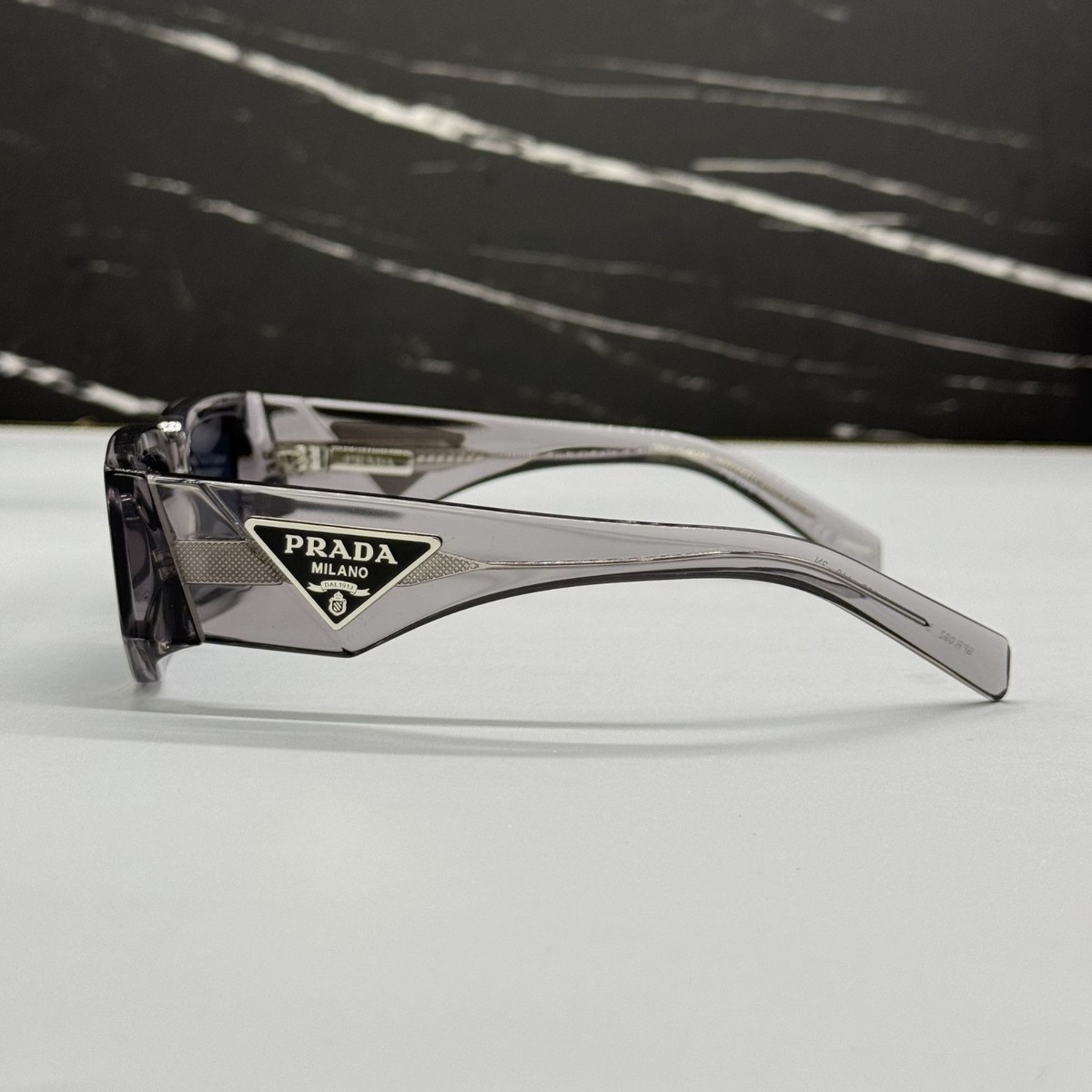 NEW PRADA PR09ZS 18S09T SUNGLASSES TRANSPARENT GRAY UNISEX PR 09ZS, SPR 09Z PRADA PR 09ZS 18S09T Transparent Grey Men main image 3
