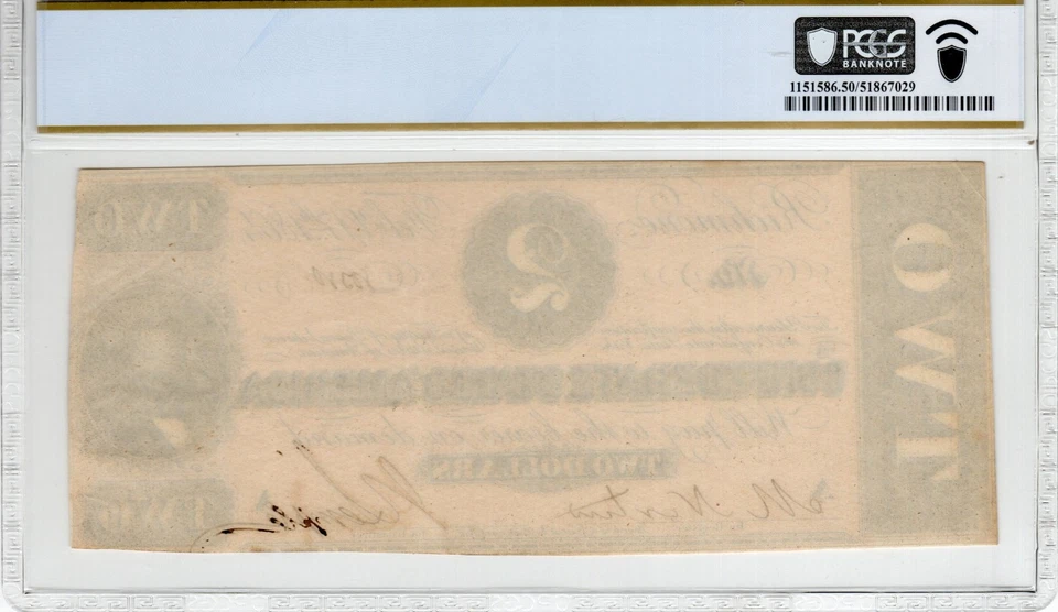 T-70 PF-5 1864 $2 Confederate Paper Money - PCGS-B About Uncirculated 50 - Image 2 of 2