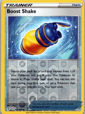 Boost Shake Reverse Holo Uncommon SWSH07: Evolving Skies 142/203 LP