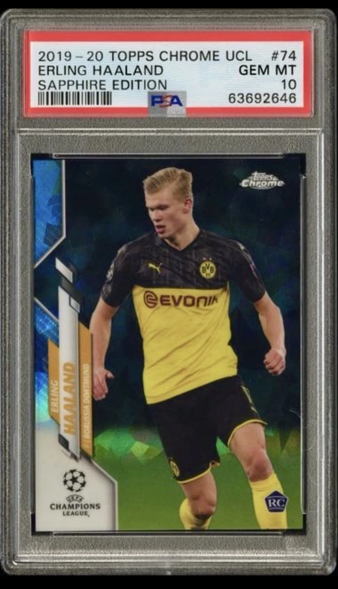 2019-20 Topps Chrome UCL Sapphire Edition Erling Haaland #74 for