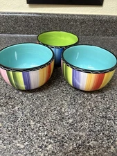 Certified International Tequila Sunrise Soup/Ice Cream Bowls. “Set of 3”