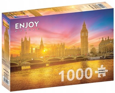 Enjoy London Sonnenuntergang 1000 Teile Puzzle UK Architektur Big Ben 480 x 680 mm