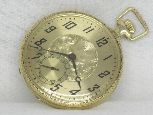ANTIQUE ILLINOIS GENTS 17 JEWEL BPOE ELKS 14K GOLD FILL POCKET WATCH, SERVICED!