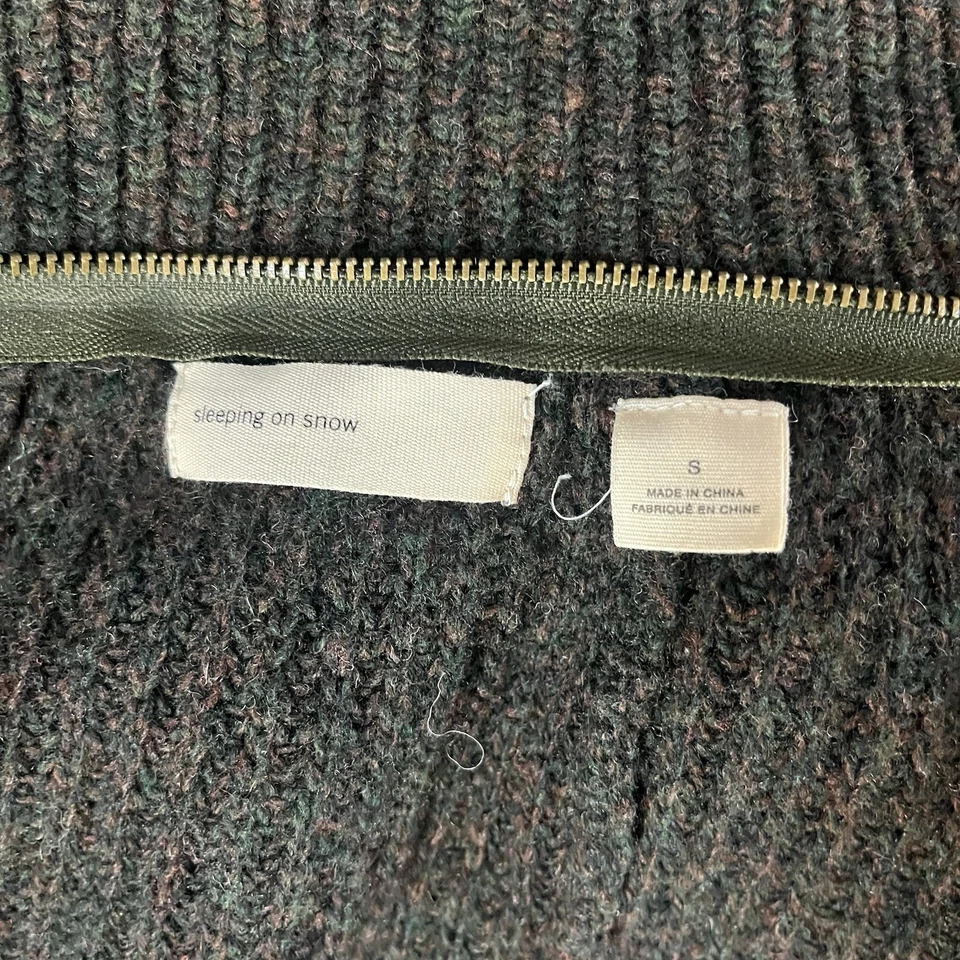 Cárdigan Sleeping On Snow Mujer Pequeño Verde Botón Suéter Anthropologie SIN CAPUCHA Foto 3 de 4