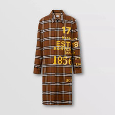 Burberry Horseferry print check wool car coat