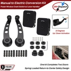 12V Power Window Crank Switch w/ Lever Handles Manual to Electric Conversion Kit