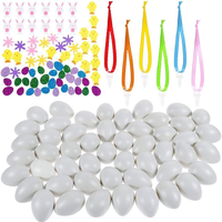 Ostereier Zum AufhäNgen, 50 StüCk Ostern Deko Ostereier, Ostereier Plastik Set M