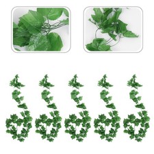 5pcs simulazione pianta verde vite verde artificiale foglia d'uva finta per la
