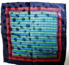 AVI ROSSINI PURPLE GREEN POCHETTE POCKET SQUARE HANDKERCHIEF 12"X12"