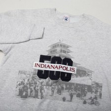 Vintage Indianapolis 500 Sweatshirt Men Large Delta Crewneck Made USA Racing 90s
