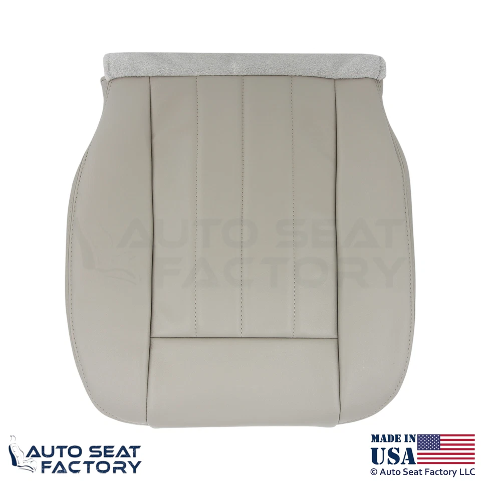 Cubiertas de asiento delanteras inferiores caqui de cuero genuino para Dodge Durango 2004-2006 Foto 2 de 4