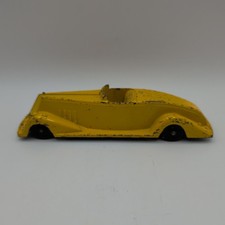 Vintage Metal Masters Yellow Cast Iron Race Car Toy 1930s Style USA