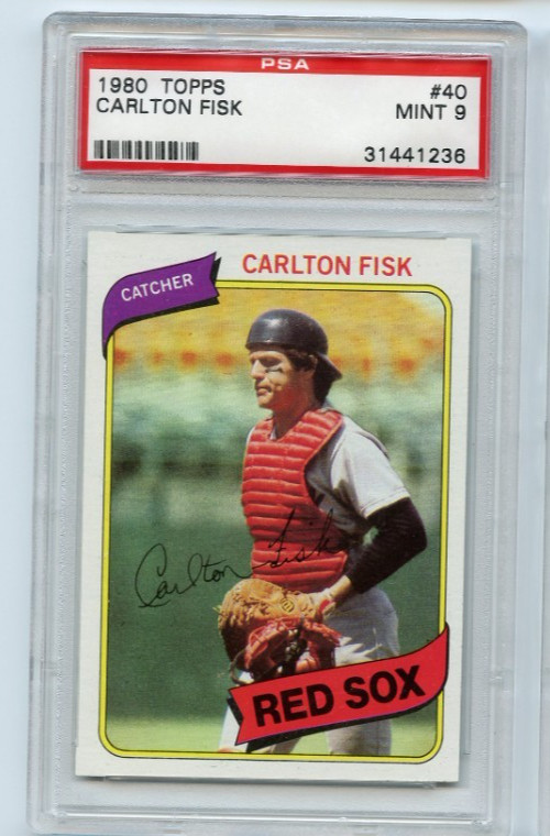 1980 Topps #40 Carlton Fisk PSA 9