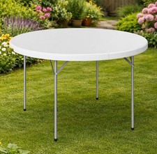 Large Round Garden Table 6 Seater Indoor Outdoor Dining Patio Furniture Foldable