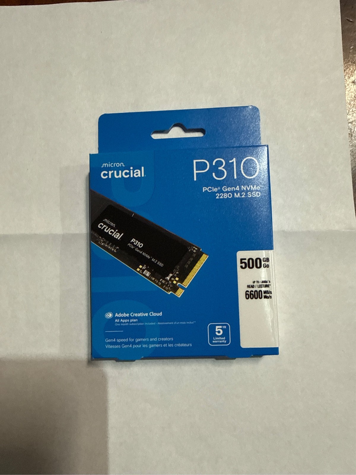 Micron Crucial M.2 2280 PCIe 4.0x4 NVMe 3D NAND SSD CT500P310SSD8 2