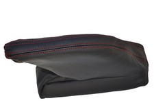 FITS VW T4 TRANSPORTER CARAVELLE CAMPER red stitch LEATHER HANDBRAKE GAITER