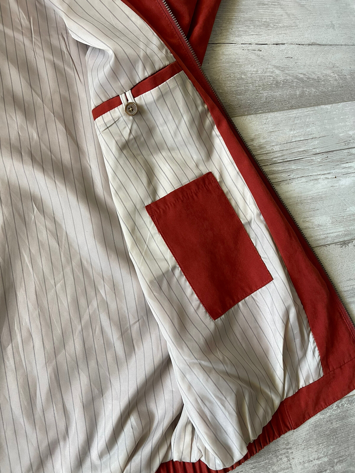 PETER MILLAR Bomber Jacket Coat Burnt Orange Men'… - image 13