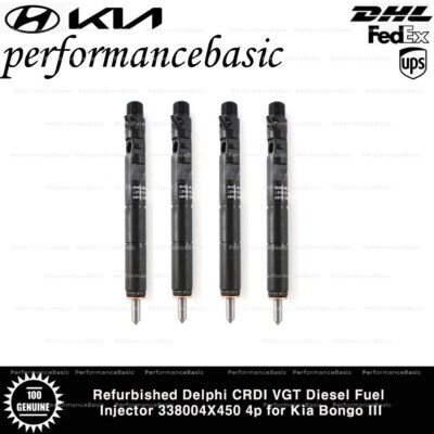 Refurbished CRDI VGT Diesel Fuel Injector 338004X450 4p for Kia Bongo III