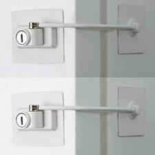 2pack Premium Refrigerator Door Lock With Builtin Keyed Lock 2pack White