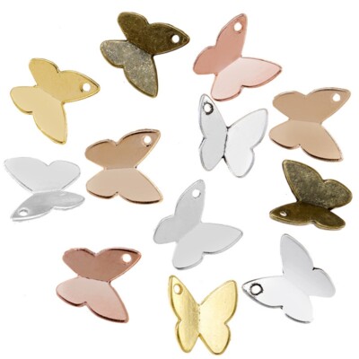 200Pcs Butterfly Charms Pendant DIY Jewelry Making Accessory for Bracelet