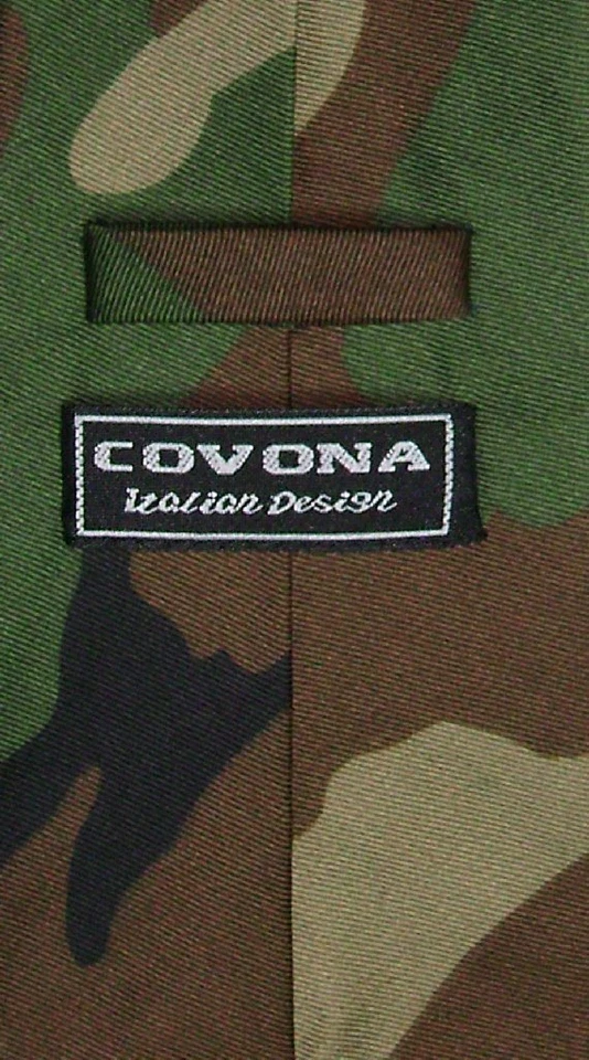 Corbata COVONA Para hombres Verde Oscuro Ejército Camuflaje Militar Para Hombre Foto 2 de 2