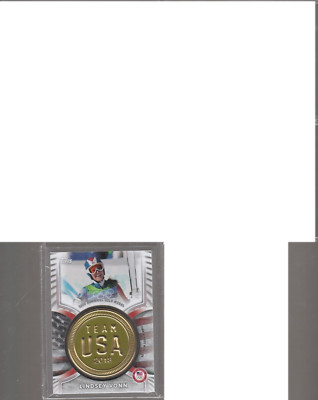 2018 Topps US Winter Olympics Lindsey Vonn Commemorative Gold Medal 65/99