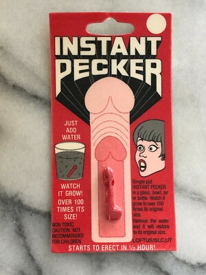 Vintage Instant Pecker Gag Gift NIP Just Add Water Watch It Grow 100X 
