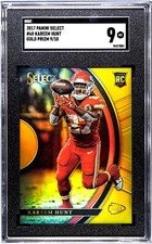2017 Panini Select Kareem Hunt GOLD /10 ROOKIE SGC 9