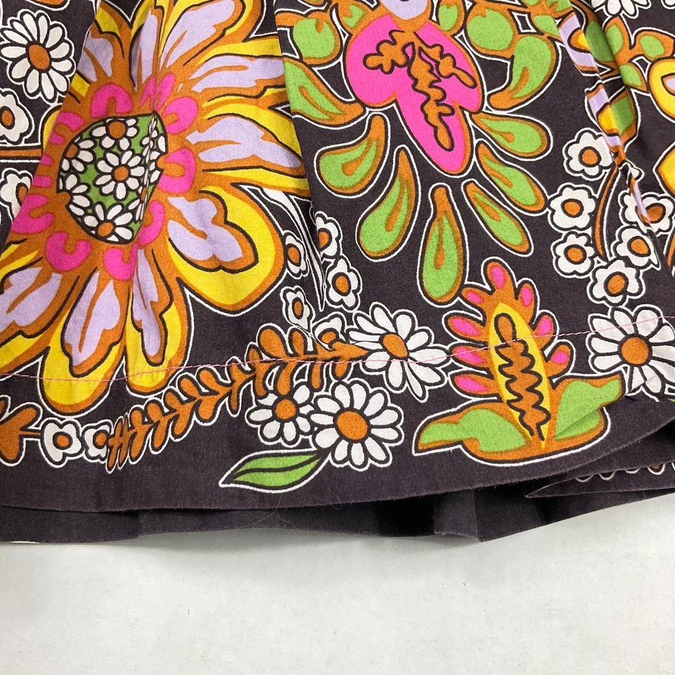 CAbi Womens Cotton A-Line Pleated Skirt Colorful Paisley Print Back Zip Size 2 - Image 2 of 4