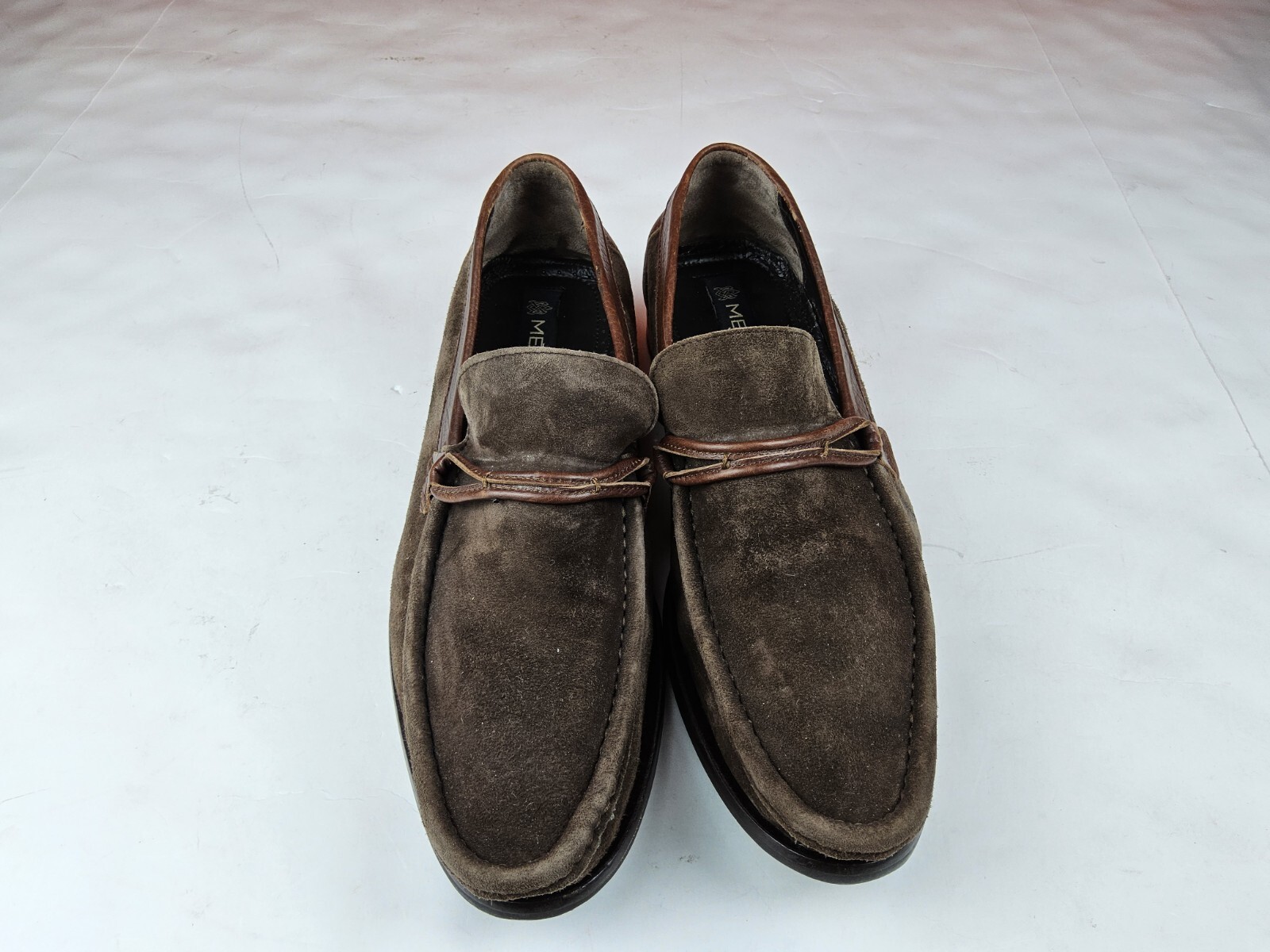 Mocassino Meslan uomo Mantegna slip on pelle scamosciata marrone 8 (lotto 1225)