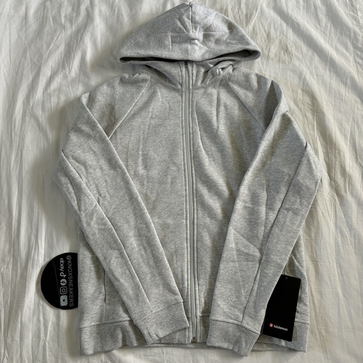 lululemon Classic-Fit Fleece Full-Zip Hoodie HCUG/WHT Core Light