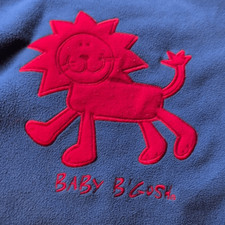 Oshkosh B'gosh Infant Vintage Blue Fleece Lion Embroidered Outfit