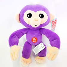 Fingerlings Plush Purple Monkey with Sound and Poseable Bendable Arms  Legs 9"