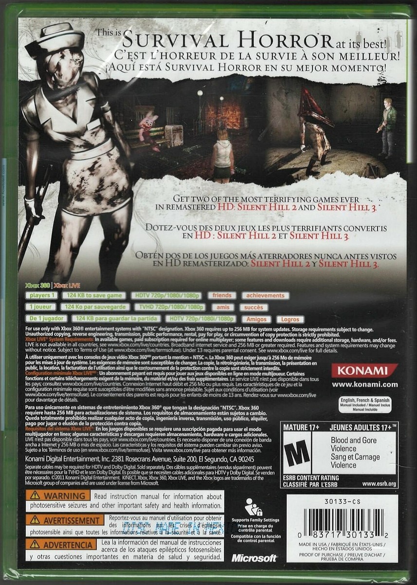 Silent Hill HD Collection Xbox 360 (Brand New Factory Sealed Silent Hill HD Collection Xbox 360 (Brand New Factory Sealed