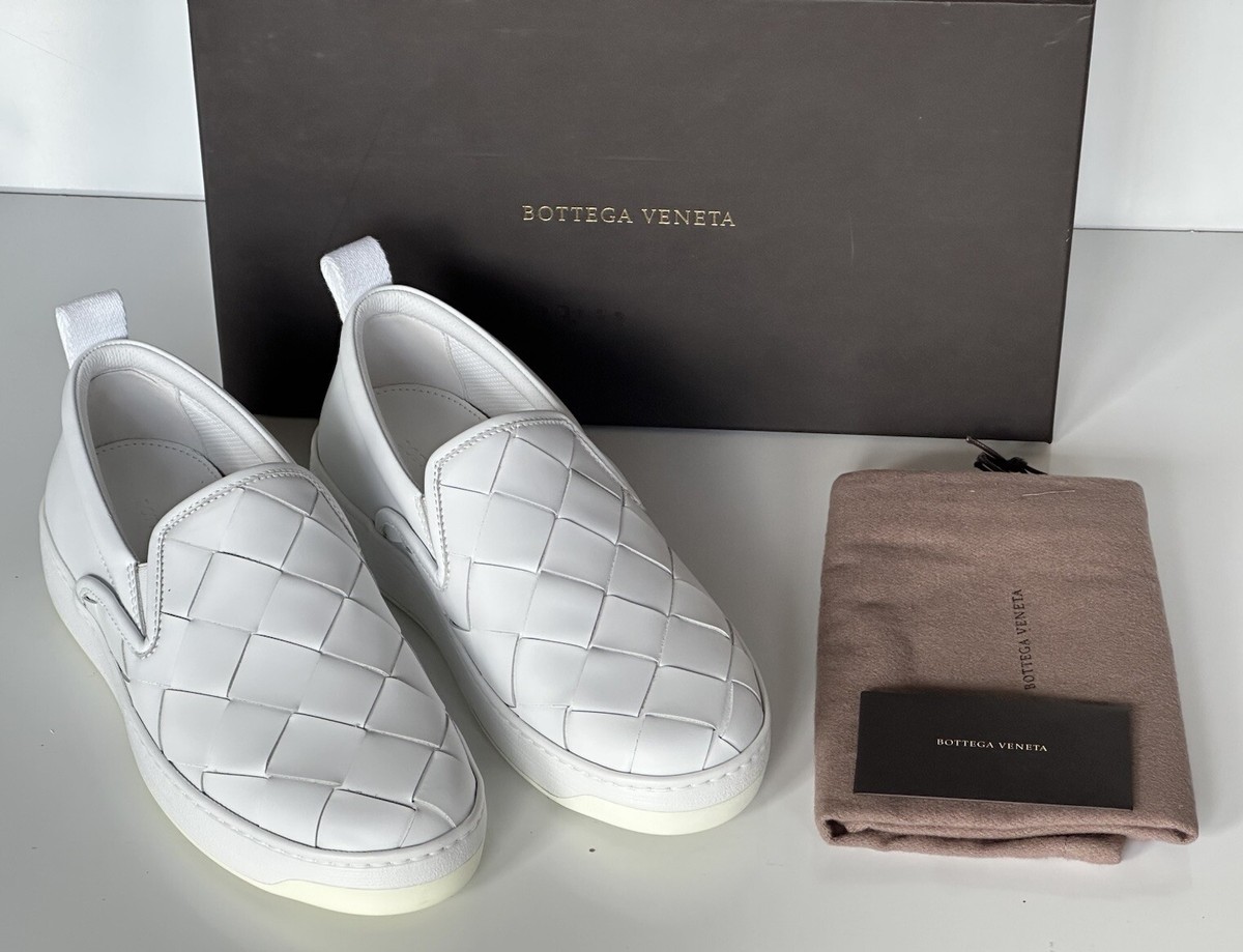 Bottega Veneta Rubber Sole Calf Leather Optic White Shoes 7 US 578303 9122 NIB Bottega Veneta: White Orbit Sneakers | SSENSE main image 4