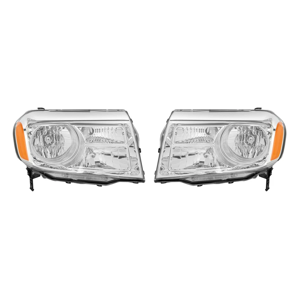 Left+Right Headlight Pair Halogen Headlight Assembly For 2012-2015 Honda Pilot Foto 3 de 4