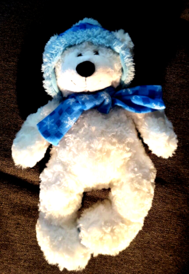 Hugfun International Peluche Oso de Peluche Blanco con Sombrero