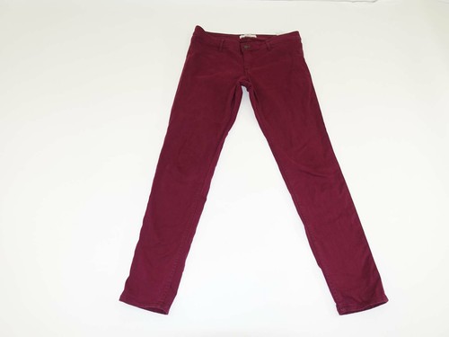 Hollister Donna Jegging Jeans Taglia 11/30 Rosso Stretch 30.5 \