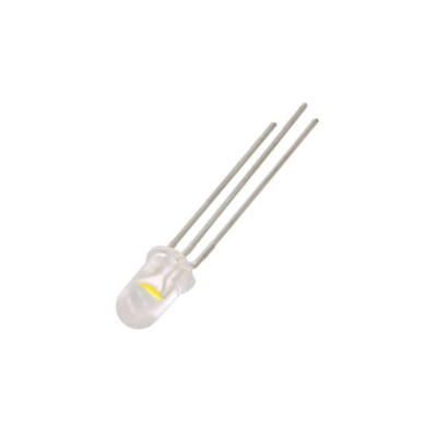 2X LTW30EEDYJA LED 5mm zweifarbig rot/kaltweiß 4500-9300mcd 30° Anode LITEON