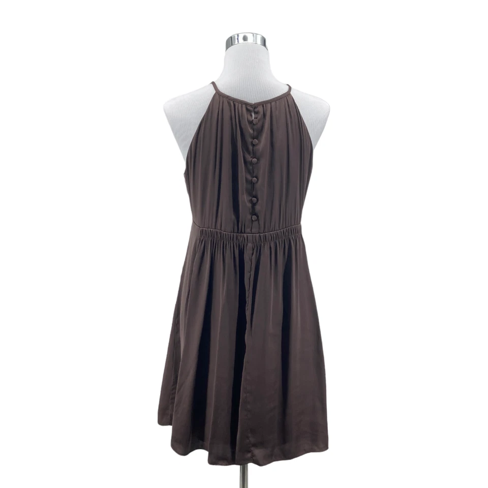 Платье Esley Fit & Flare женское большое коричневое хлопковое без рукавов с замочной скважиной круглый вырез - Изображение 3 из 4