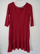 Lauren Ralph Lauren Women’s Dress Medium Red Round Neck 3/4 Sleeves