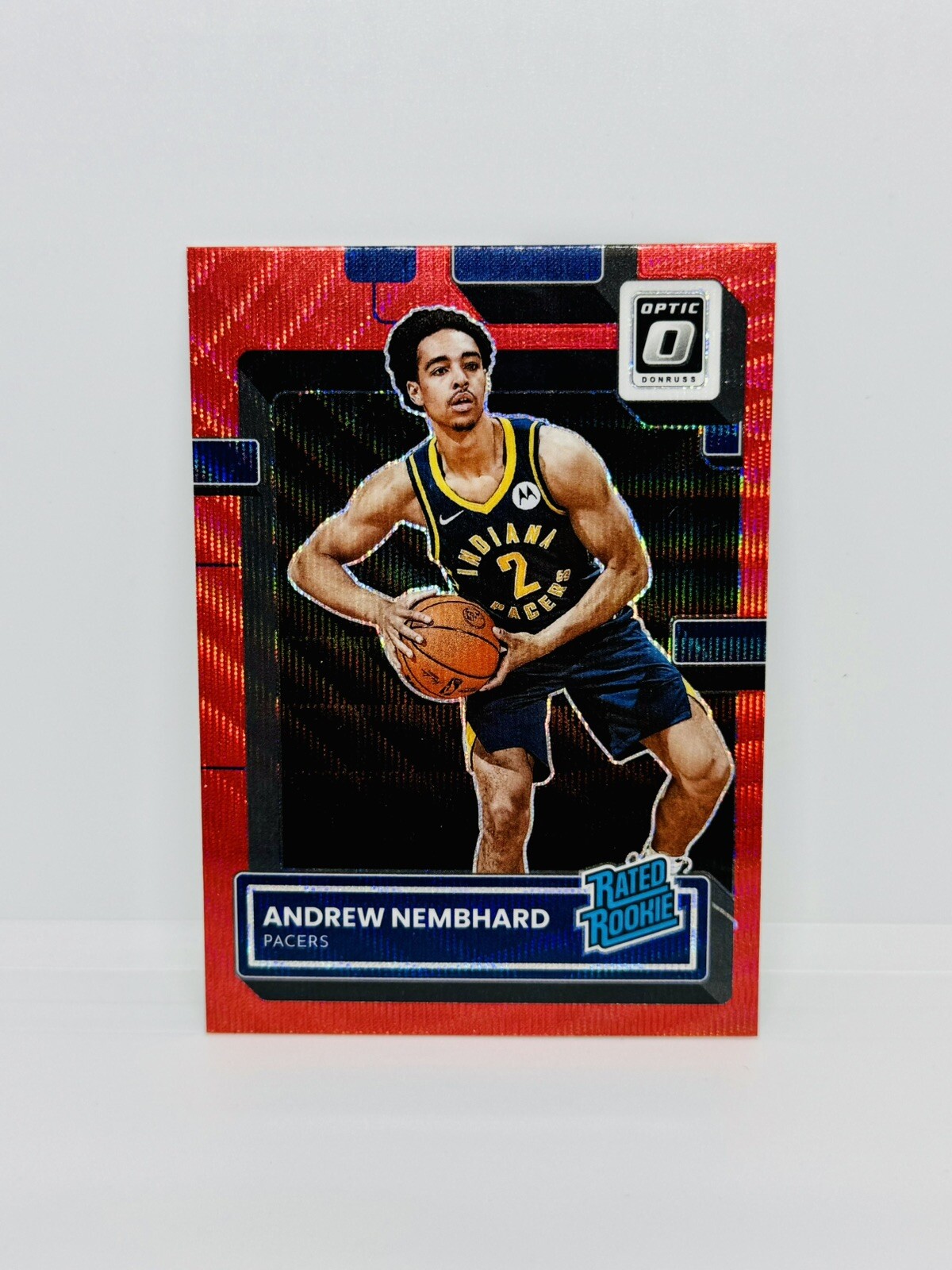 2022 Donruss Optic ANDREW NEMBHARD Rookie Red Wave Prizm Pacers RC #230