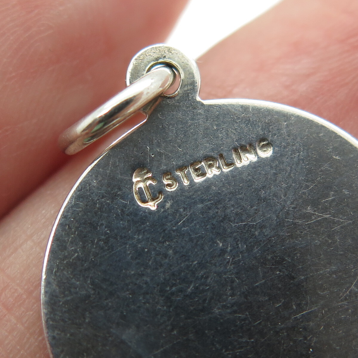アクセサリー CHARLES THOMAE PENDANT STERLING SILVER CHARLES THOMAE 925 Sterling Silver Vintage Enamel Larchmont Round