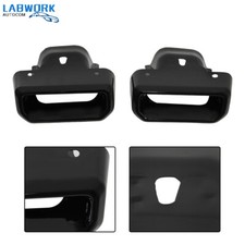 For Chevy Silverado Gmc Sierra 2019-2023 Gloss Black Exhaust Tips Bezels